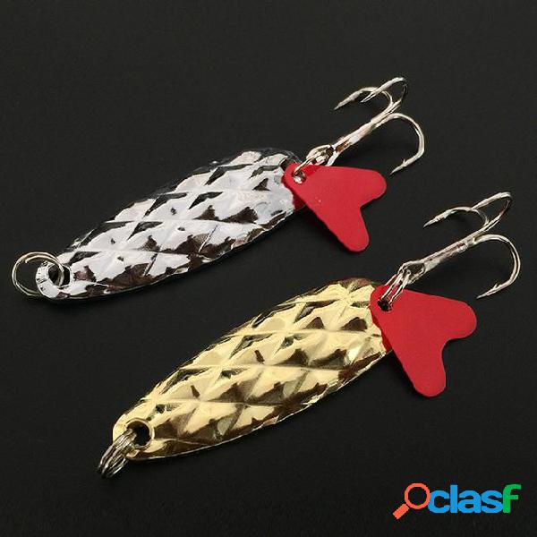 20pcs 2-color 5cm 7g spoons fishing hooks fishhooks 6# hook
