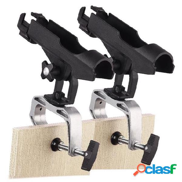 2pack fishing boat rods holder with large clamp opening 360