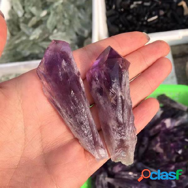 2pcs high quality natural purple amethyst point quartz