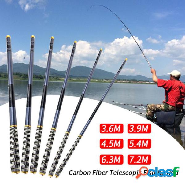 3.6m-7.2m carbon fiber fishing rods portable hand power pole