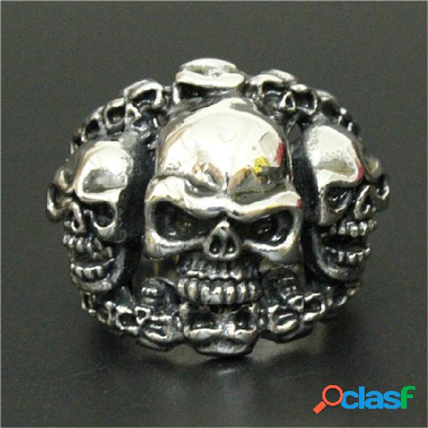 3pc/lot wholesale new arrival ghost skull ring 316l