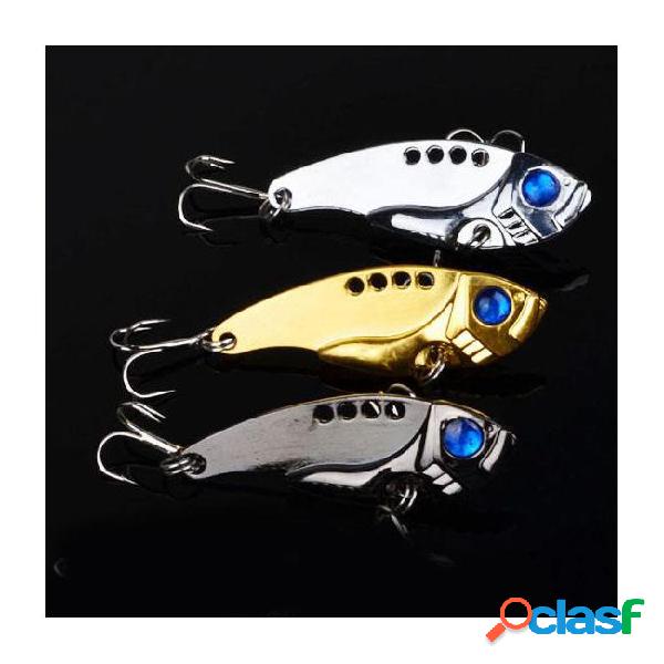 3pcs 3 colors metal fishing lures bass crankbait spoon crank