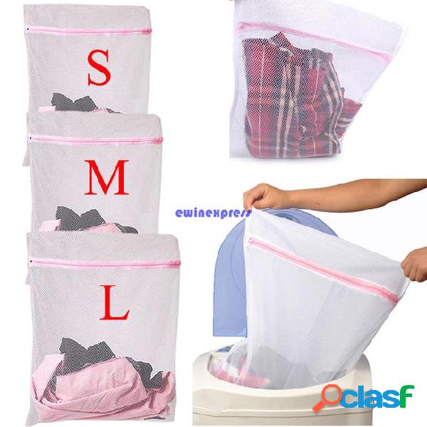 3pcs/set practical fabric zipper laundry bags hampers basket