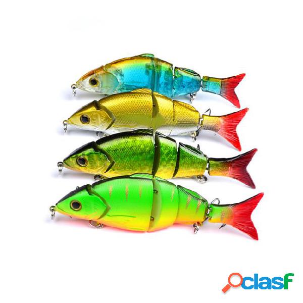 4 color 12.8cm 22g multi jointed bass plastic fishing lures