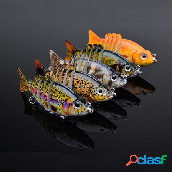 5 color 9cm 11g newest multi jointed bass plastic fishing