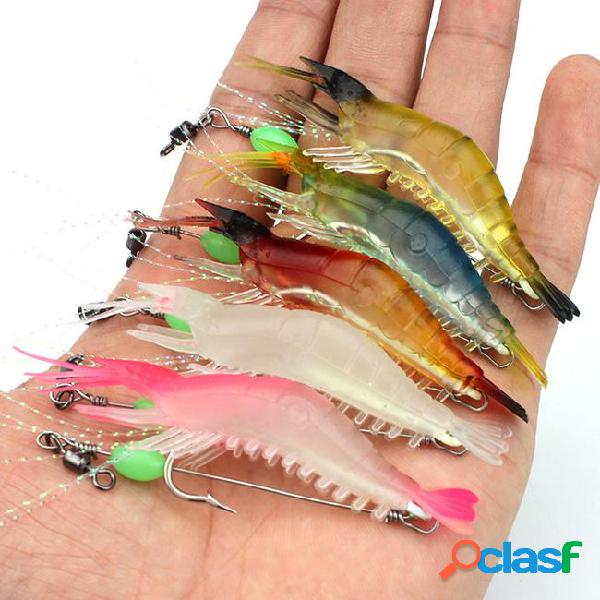 5-color 9cm 5.5g luminous shrimp hook fishing hooks soft