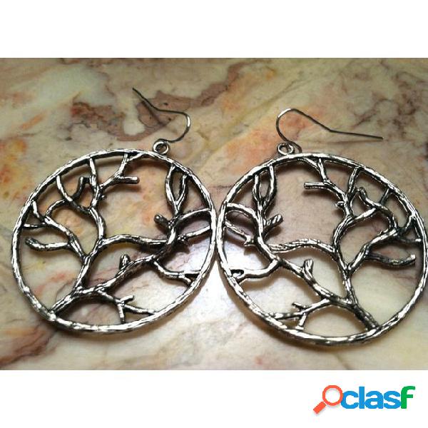 50 pair fashion antique silver alloy tree of life wicca