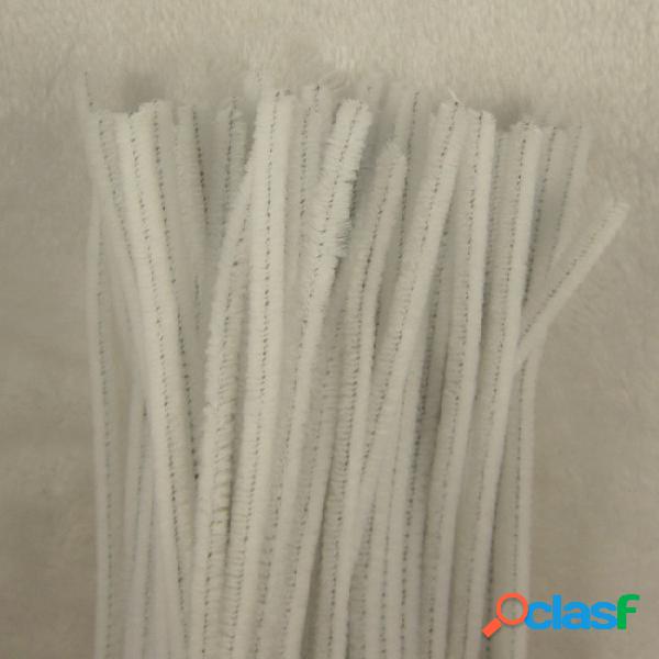500pcs white chenille craft stems pipe cleaners 12 "30cm diy