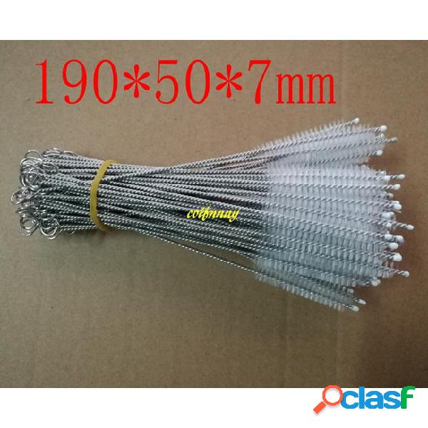 500pcs/lot 8inch 19cm x50mm x7mm stainless steel straw brush