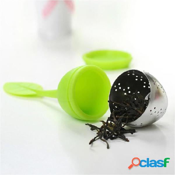 5color sweet leaf silicone tea infuser reusable strainer