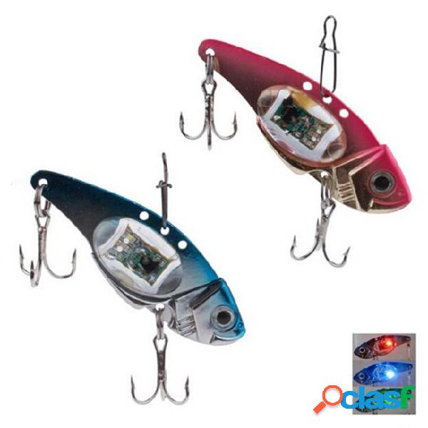 5pcs 8cm 32g led attracting fish lamp spoons fishing hooks