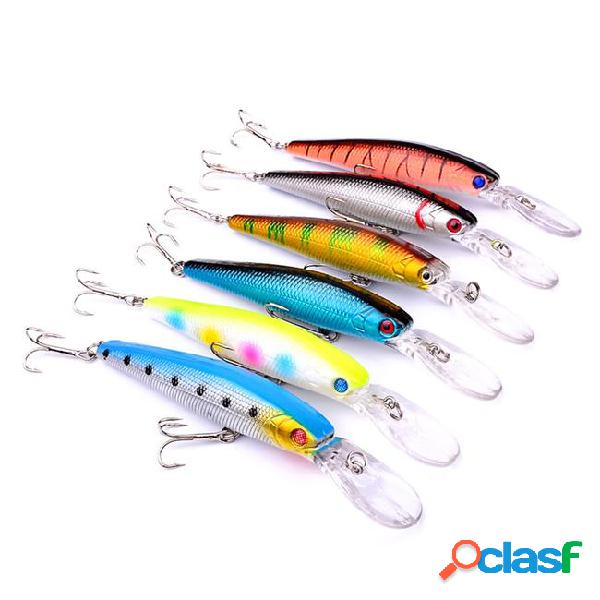 6-color 12.5cm 14g minnow plastic hard baits & lures fishing