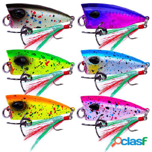 6-color 4.3cm 4g popper plastic hard baits & lures fishing