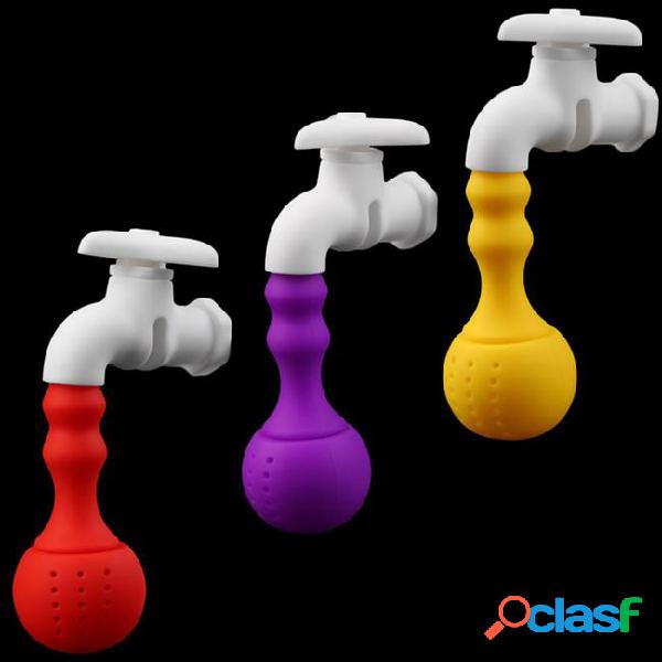 6 colors creative silicone water tap faucet shape tea