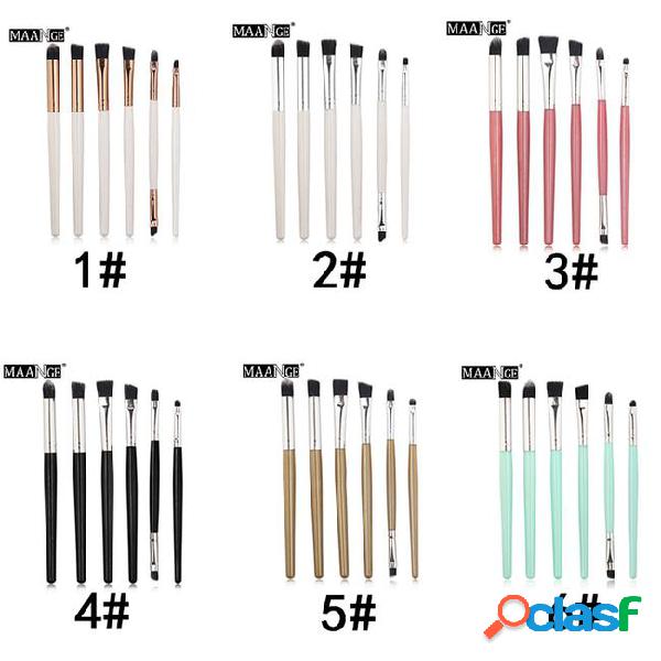 6 colors maange 6pcs makeup eye blending brushes women