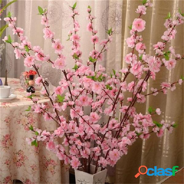 65cm artificial cherry spring plum peach blossom branch silk
