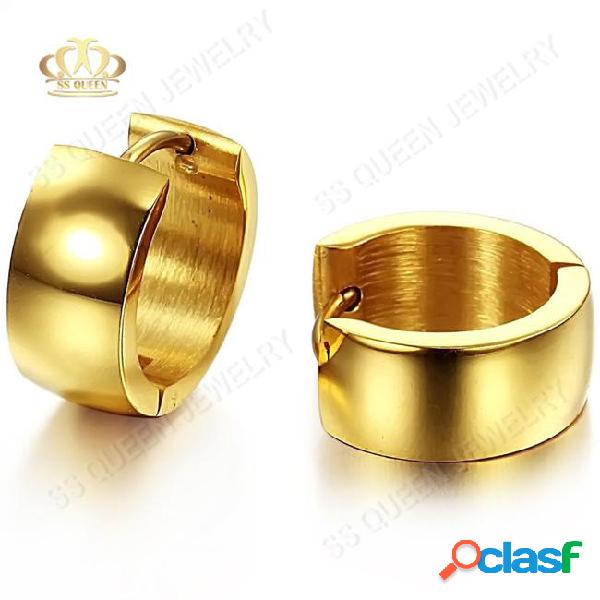 7*16mm 3 layers 18k yellow gold plated 316l titanium steel