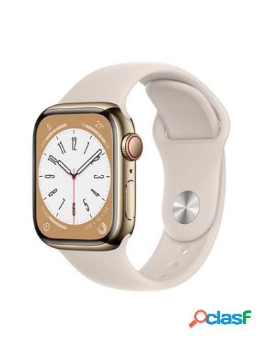 APPLE WATCH SERIES 8 GPS + CELL 41MM GOLD STAINLESS STEEL +