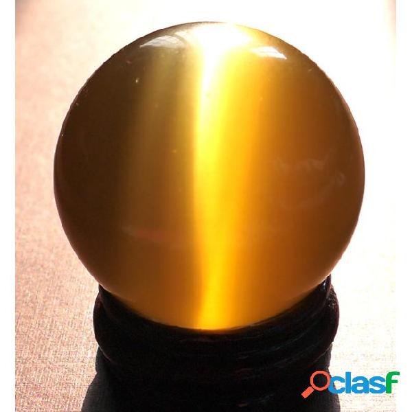 About 40mm + stand sell asian quartz deep yellow tiger eye