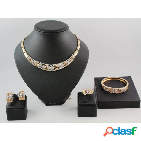 African jewelry sets new design women 18k gold plated