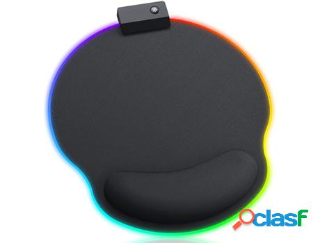 Alfombrilla de Ratón Rgb con Reposamuñecas INF (Negro)