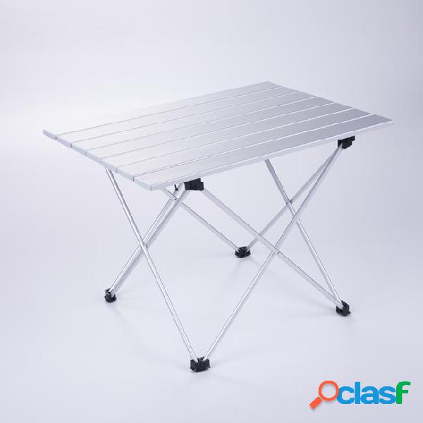 Aluminum folding collapsible camping table roll up with