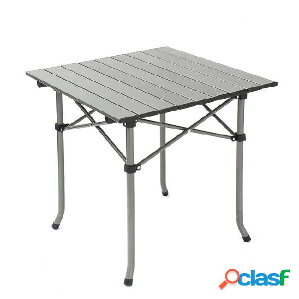 Aluminum frame and mdf tabletop metal folding table chairs