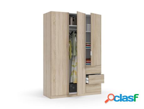 Armario HABITDESIGN (135 cm x 200 cm x 52 cm - Melamina -