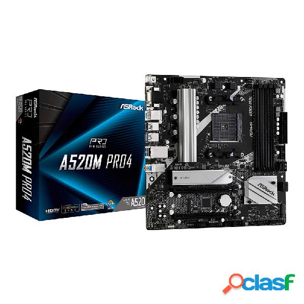 Asrock a520m pro4. socket am4. micro-atx.