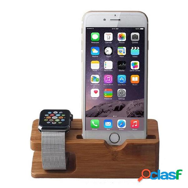 Bamboo wooden charger holder for a watch 38 & 42mm smart