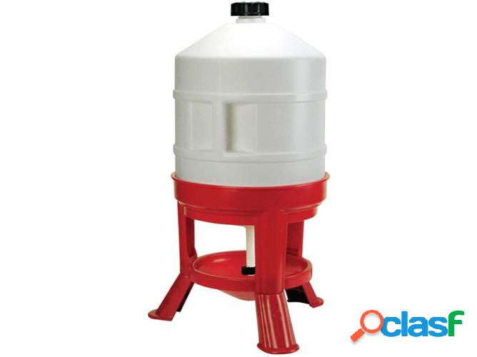 Bebedero para Pollos KERBL Antideslizante (Rojo - 30L -