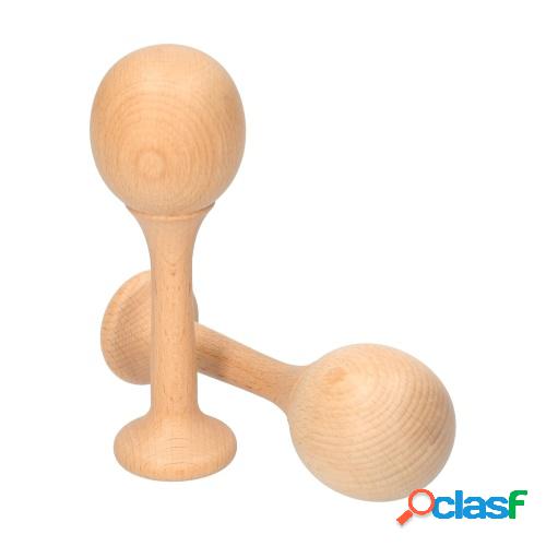 Beech Maraca Rumba Shaker Sonajeros Instrumento de