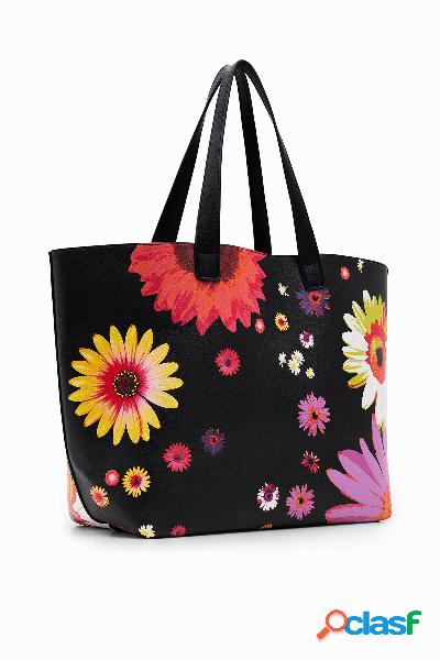 Bolso shopper extra grande reversible floral - BLACK - U