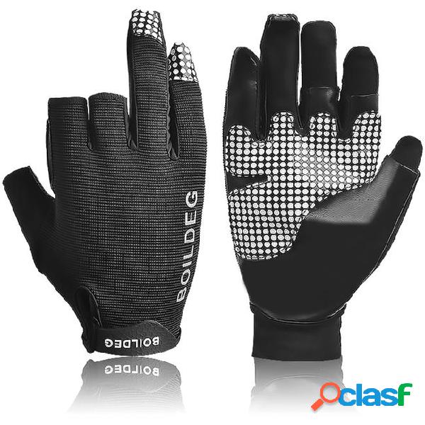 Boodun ulra-fiber non-slip fishing gloves