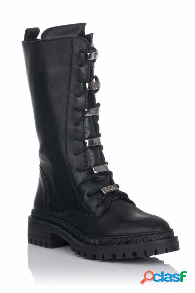 Bota militar en piel Casisiopea