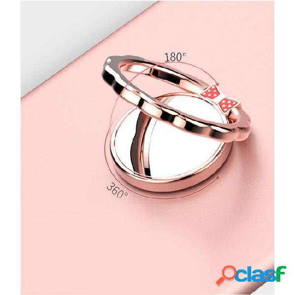 Bow shape cute lady cell phone mount ring holder for
