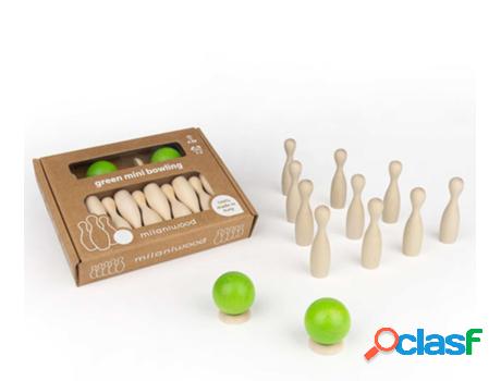 Bowling MILANIWOOD (Madera - Beige - 18,5 x 14 x 3,5 cm)