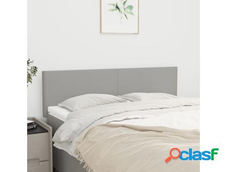 Cabeceros 2 Unidades Tela VIDAXL (Gris Claro - 72X5X78/88