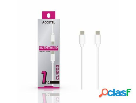 Cable ACCETEL para Samsung Galaxy M13 4G (1 m - Blanco)