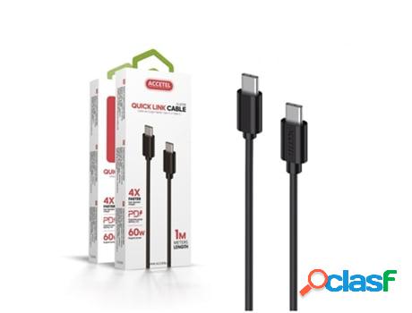 Cable ACCETEL para TCL 306 (1 m - Negro)