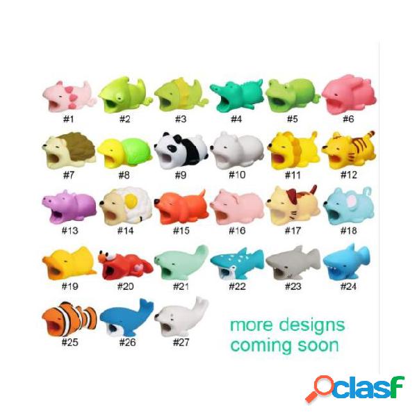 Cable bite cute animal cable protector for iphone usb cable