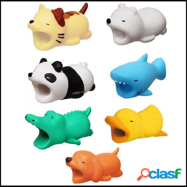 Cable bite cute animal usb cable protector lightning charger