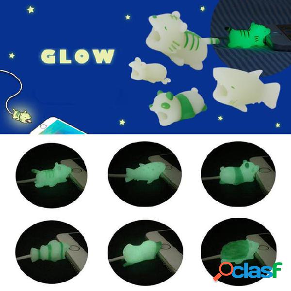Cable bite glow in the dark 9styles animal bites cable