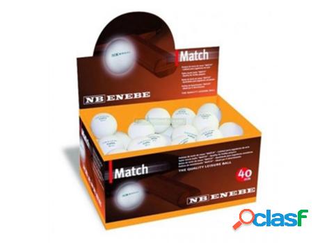 Caja 60 Pelotas Ping Pong ENEBE Match Blancas 845502