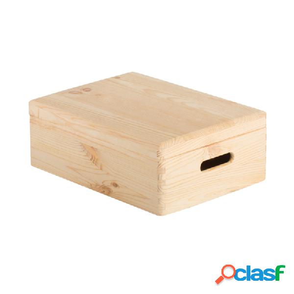 Caja de madera pino astigarraga con tapa 14x30x40cm