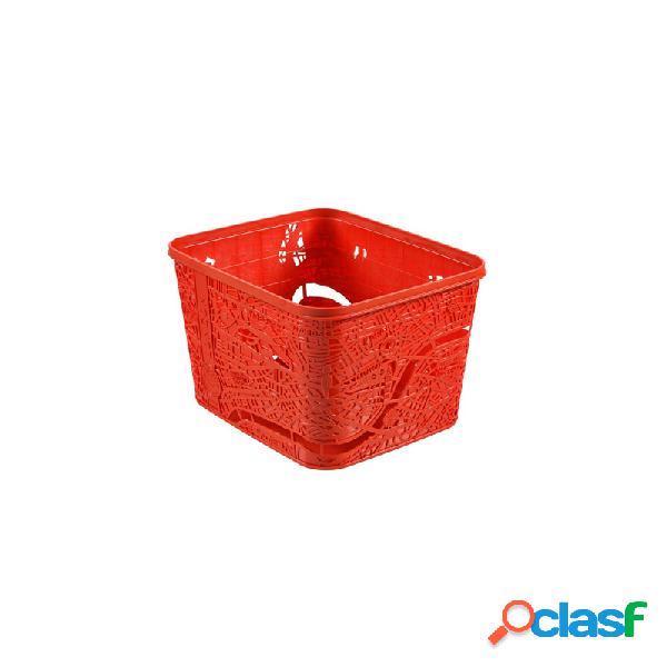 Caja ordenacion curver box london rojo 18 litros