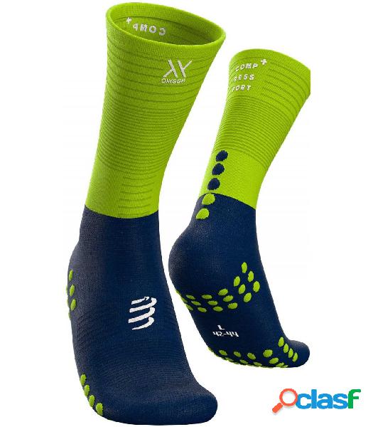 Calcetines Compressport Medios Compresión Azul Lima 35 - 38