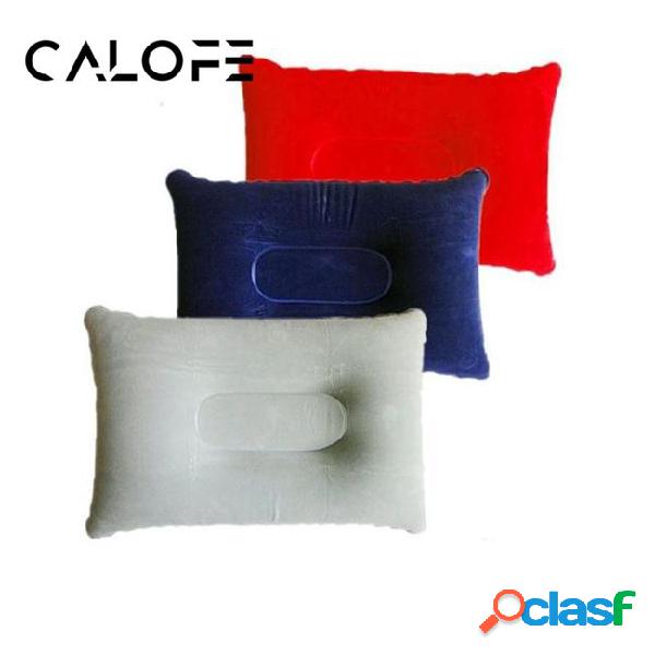 Calofe camping pillow flocked long square pvc pillow sided