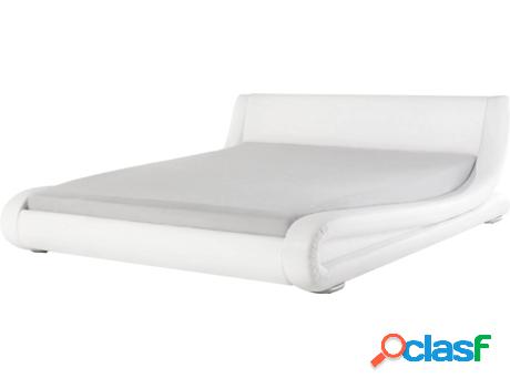 Cama Avignon (Blanco - Piel -230x193x72 cm)