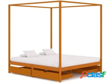 Cama VIDAXL 3060545 (Marrón - Madera - Compatible con